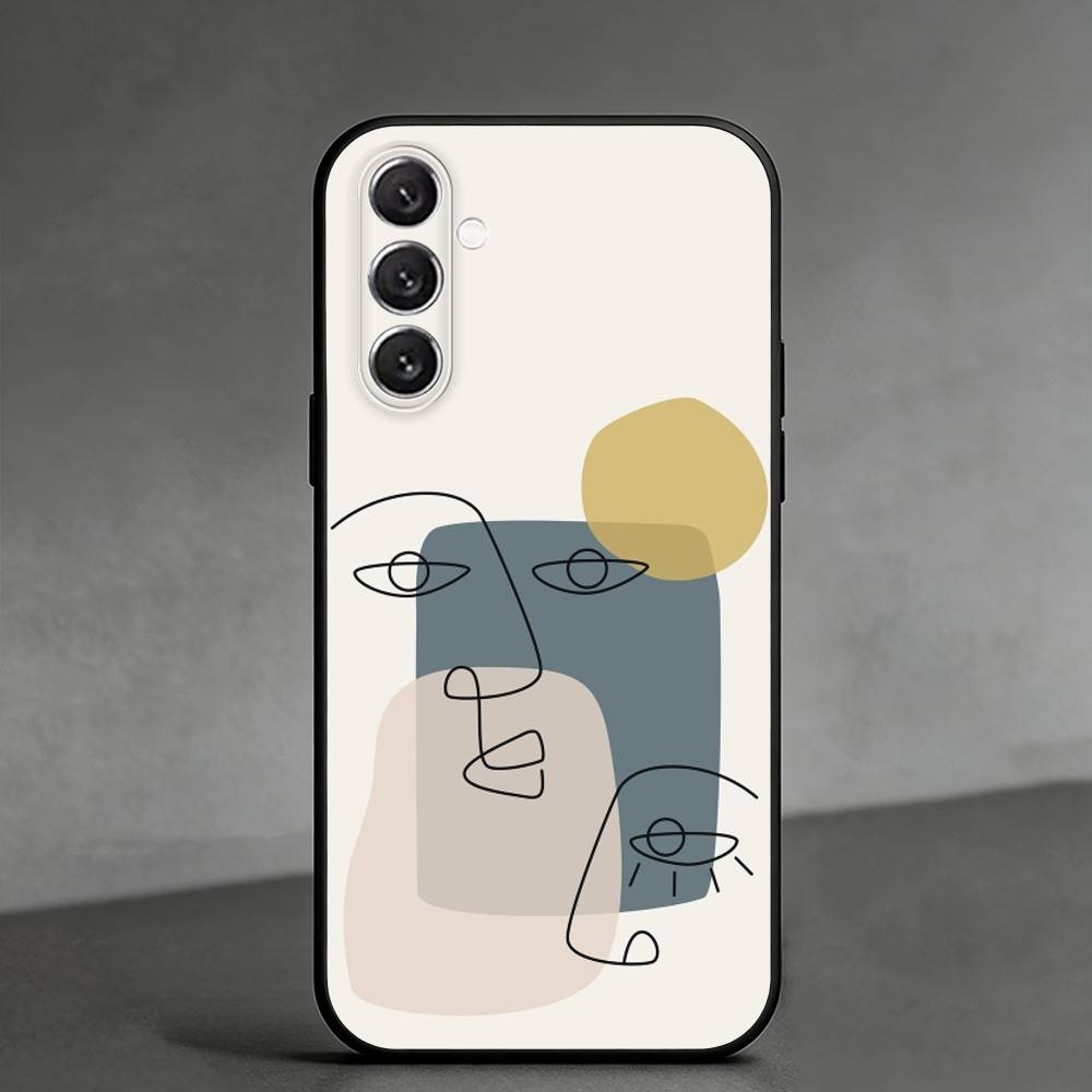 M-Современная минималистичная абстракция Чехол для телефона для Samsung Galaxy A91,80,73,72 ,71,53,52,32 ,31,22,21s,20,Мягкий черный чехол