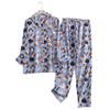 Cotton Flannel Women's Long Pants Pajamas Sets for Sleepwear Plaid Design Loose Autumn and Winter Long Sleeve Trouser Suits