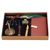 Dip Calligraphy Pen Set Feather Ink Sac Fountain Pen Gift Box Kit with Lacquer Stamp ToolSP139035