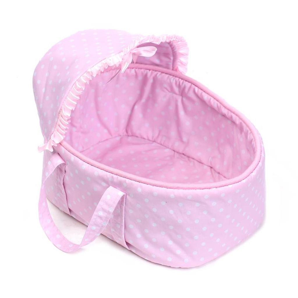 Lovely 11inch Silicone Simulation Newborn Baby Doll with Soft Basket Quilt