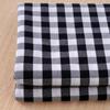 Black & White/Blue Green Gingham Fabric for Kindergarten, Tablecloths & Sofas - Various Sizes