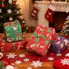 10M/roll Kraft Christmas Wrapping Paper Cartoon Santa Claus Elk Gift Box Packaging Material New Year Xmas Party Diy Decoration