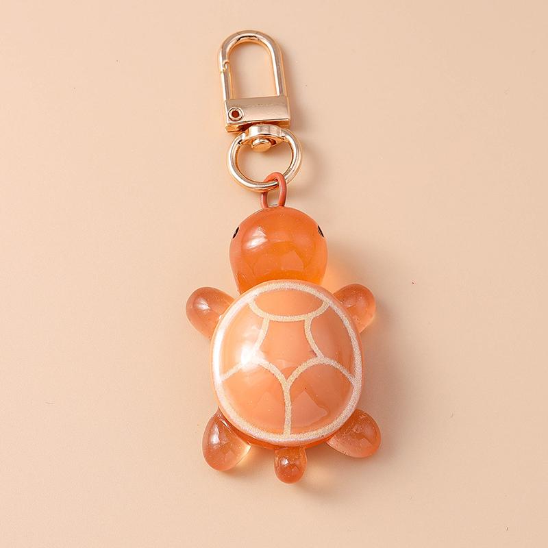 Cute Resin Simulated Tortoise Keychain Cartoon Animal Key Ring Pendant for Women Girl Handbag Decor DIY Kid's Jewelry Gift