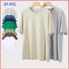 M-9XL Men Cotton Short Sleeves T-shirt O-neck Loose Casual T-shirts Man Solid Streetwear Tee Shirt