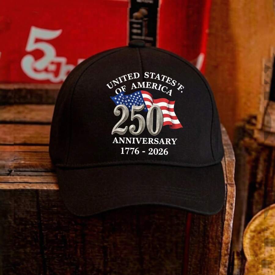 США 250-летие 1776-2026 Дизайн Флага Бейсболка Регулируемая Повседневная Шляпа Для Взрослых
