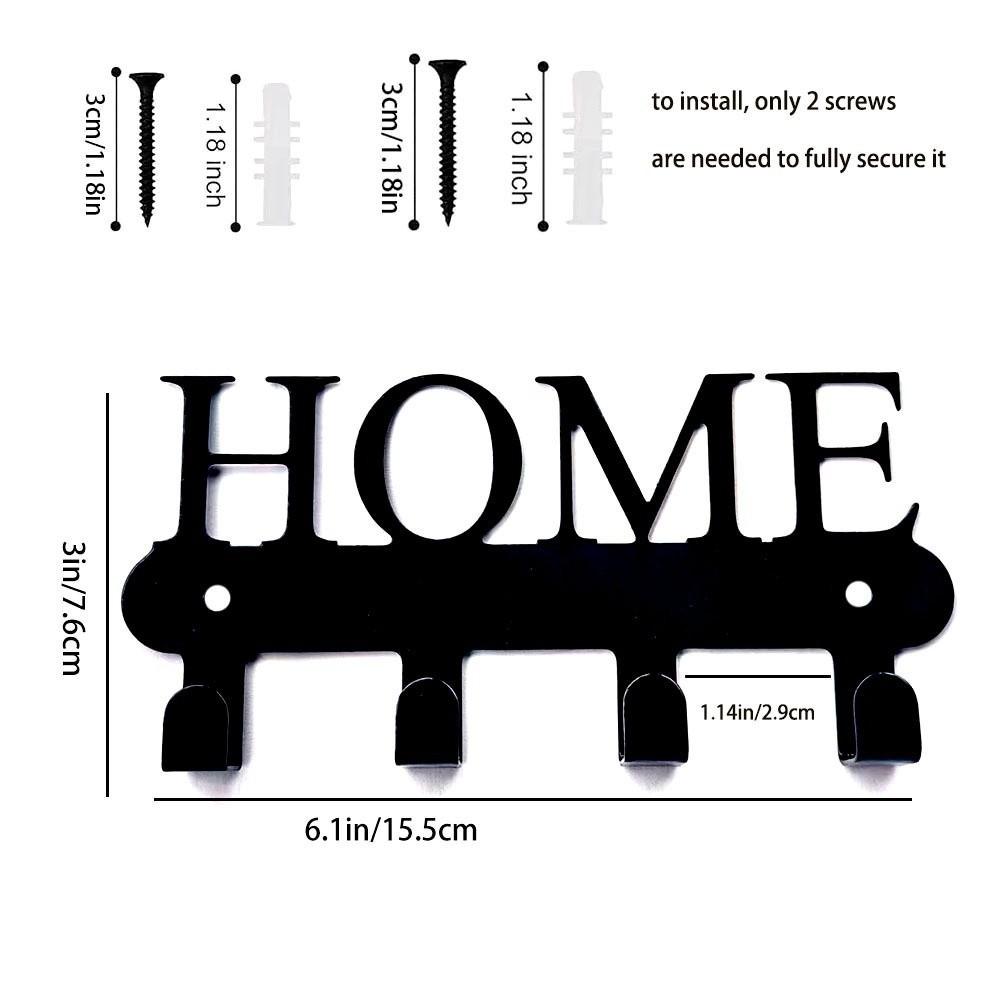 Heart Shaped Key Holder Iron Material Key Wall Hook Wall Mounted Key Holder  Living Room