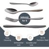 24pcs  Silverware Set with Steak Knives Forks Spoons,Stainless Steel Tableware Cutlery Service for 6,Dishwasher Safe
