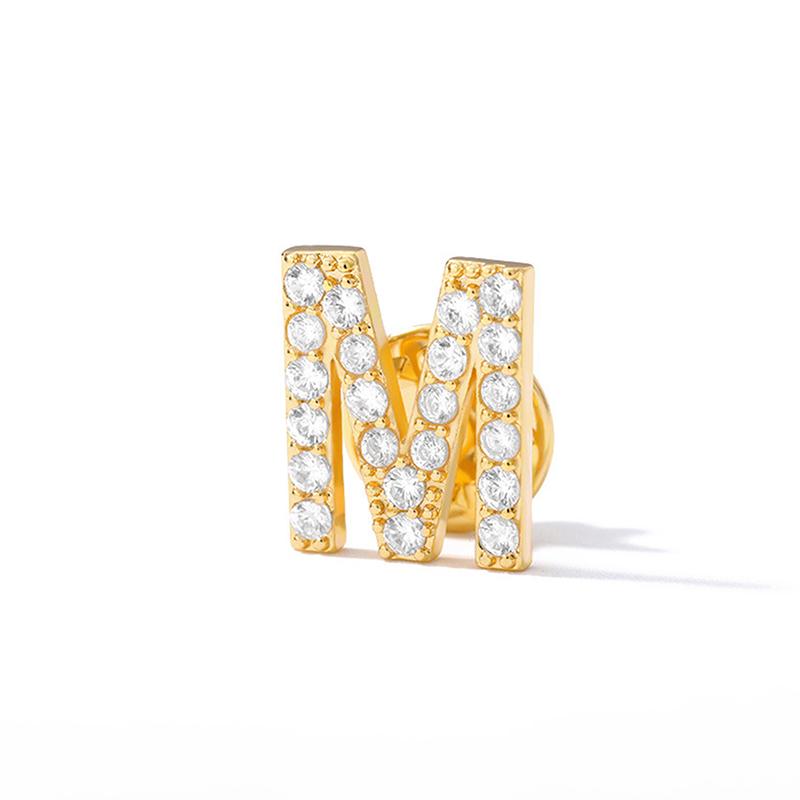 A-Z Letter Brooches For Women Initial Name Brooch Pins For Suit Shirt Collar Accessories Brooch Jewelry