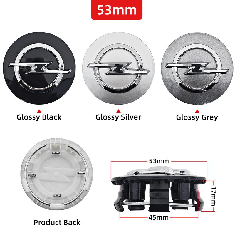 4pc 54/58/64mm Car wheel hub cover, wheel center hub cover badge For Opel Astra H G J Insignia Mokka Zafira Corsa Vectra C D