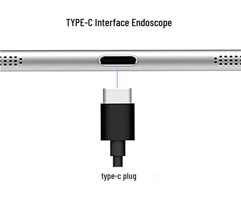 Водонепроницаемая USB-эндоскопическая камера Type-C HD для инспекции труб и авторемонта