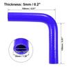 X AUTOHAUX Silicone Reducer Hose Pipe Bend Turbo Intercooler 25mm Inner Diameter 90 Degree Elbow Blue