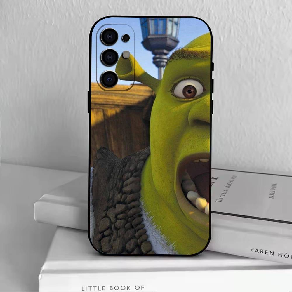 Милый S-Шрек Чехол для телефона Samsung S25,S24,S21,S22,S23,S30,Ultra,S20,Plus,Fe, Мягкий силиконовый Черный чехол