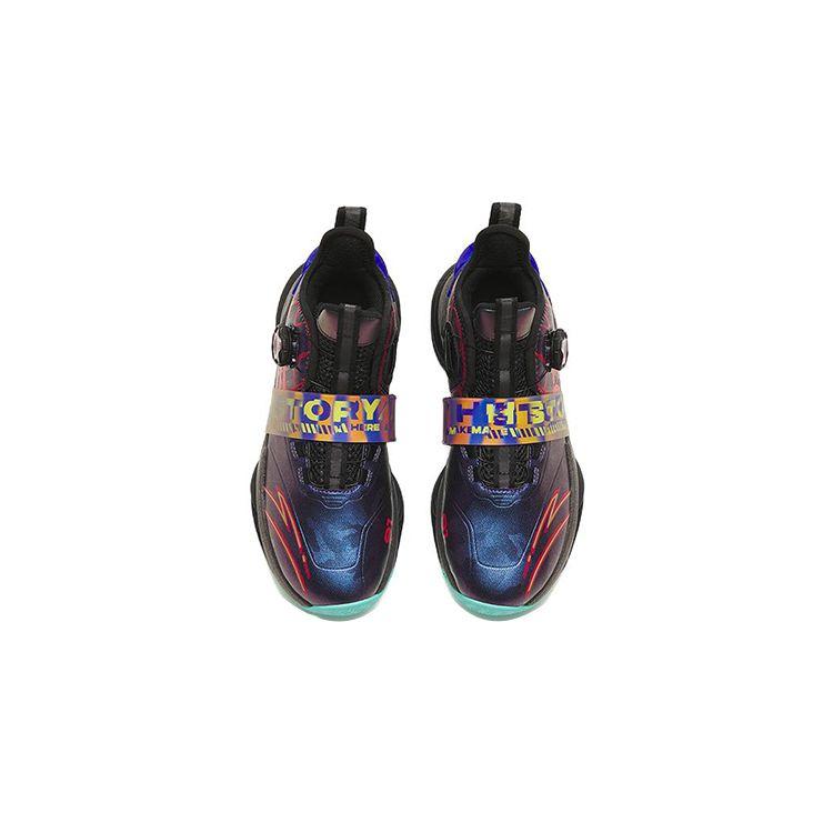 Anta Kids Mesh Non-Slip Shock Absorbing Wear-Resistant Breathable Sports Casual Shoes Kids Sneakers Black Red 312241110-10