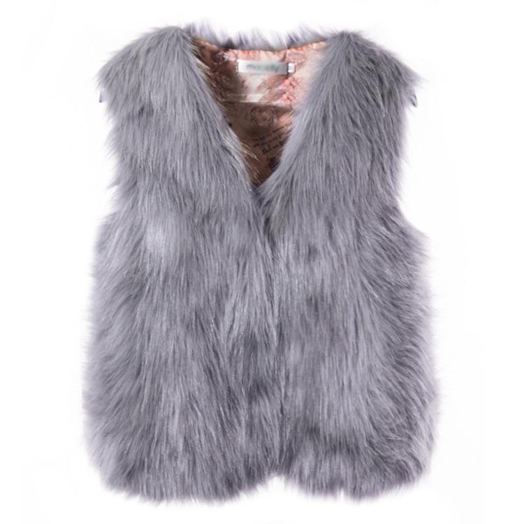 Winter imitation fox fur vest thermal vest women's vest jacket