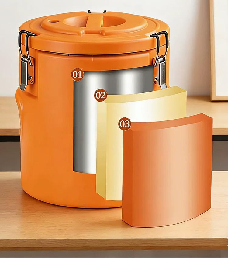 304 Insulated Large-Capacity Food Grade Bucket for Milk Tea, Ice, and Soy Milk