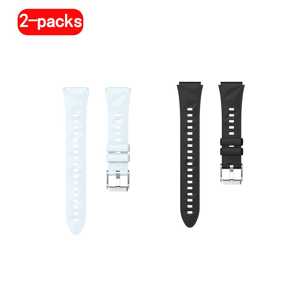 2 шт. - 18 мм Подходит для Huawei Watch GT5/GT5 Pro/GT4 Женский силиконовый ремешок для смарт-часов с игольчатой пряжкой
