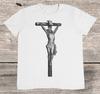 Crucifixion Of Jesus T Shirt - Vintage Drawing - %100 Premium Cotton