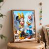 Disney Микки и Дейзи Кофе Масляная краска Ручная роспись Набор Декорация Классический стиль Декор дома Искусство Ремесло Настенное панно DIY Рисунок Подарок