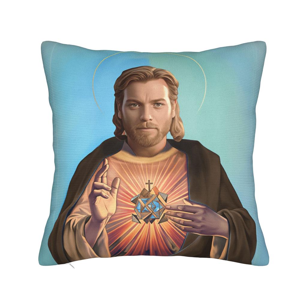 Ewan McGregor as Jesus Happy Easter Pillow Cover Soft Pillow Case Cushion Cover Retro Trendy Pillowcases For Living Room Chair