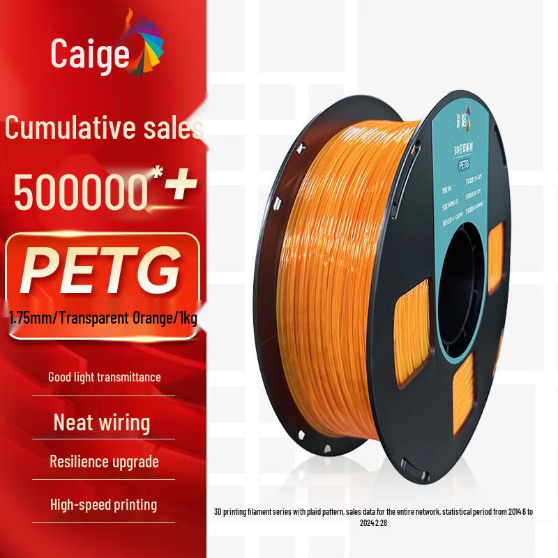 CaiGE 1.75мм PETG Филамент для 3D-принтера CN-вилка (адаптер в комплекте)