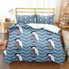 Lovely Cute Penguin Family Quilt Cover Set For Boy Girls Teen 3d Print Arctic Animals Bed Comforter Set Duvet Cover Pillowcase