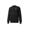 Luxe Crew Embroidered Logo Sweatshirt Men Tops Black 534410-01