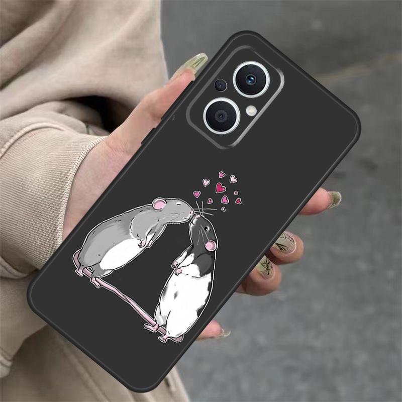 Милый Мультяшный Животный Крыса Чехол Для OPPO Reno 8T 13F 14F 12F 11F 10 12 13 14 Pro 7 8 Lite OPPO Find X8 X6 X9 Pro Обложка