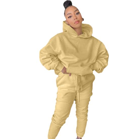 Спортивная одежда, разноцветные теплые гибкие женские наряды для осеннего костюма с капюшоном