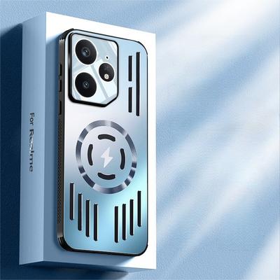 Металлический теплоотводящий ударопрочный магнитный чехол для Realme Neo7 Neo 7 Magsafe алюминиевый сплав твердый чехол бампер оболочка
