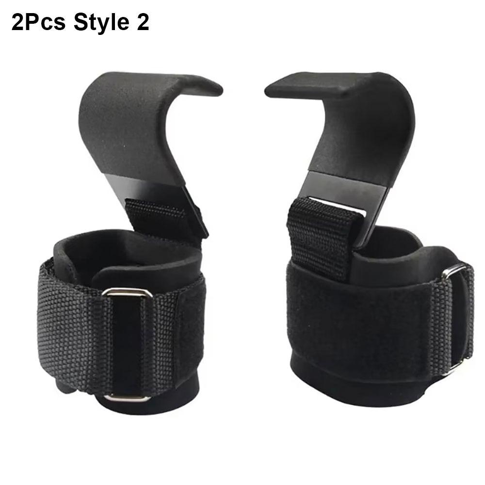 1/2Pcs Weight Strap Hand-Bar Wrist Strap With Wrist Wraps Gym Fitness Hook Weight Lifting Hooks