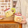 Cute High-Value Water Cup Ceramic Mug With Lid Girls Home Cup Office Breakfast Coffee Milk Cup