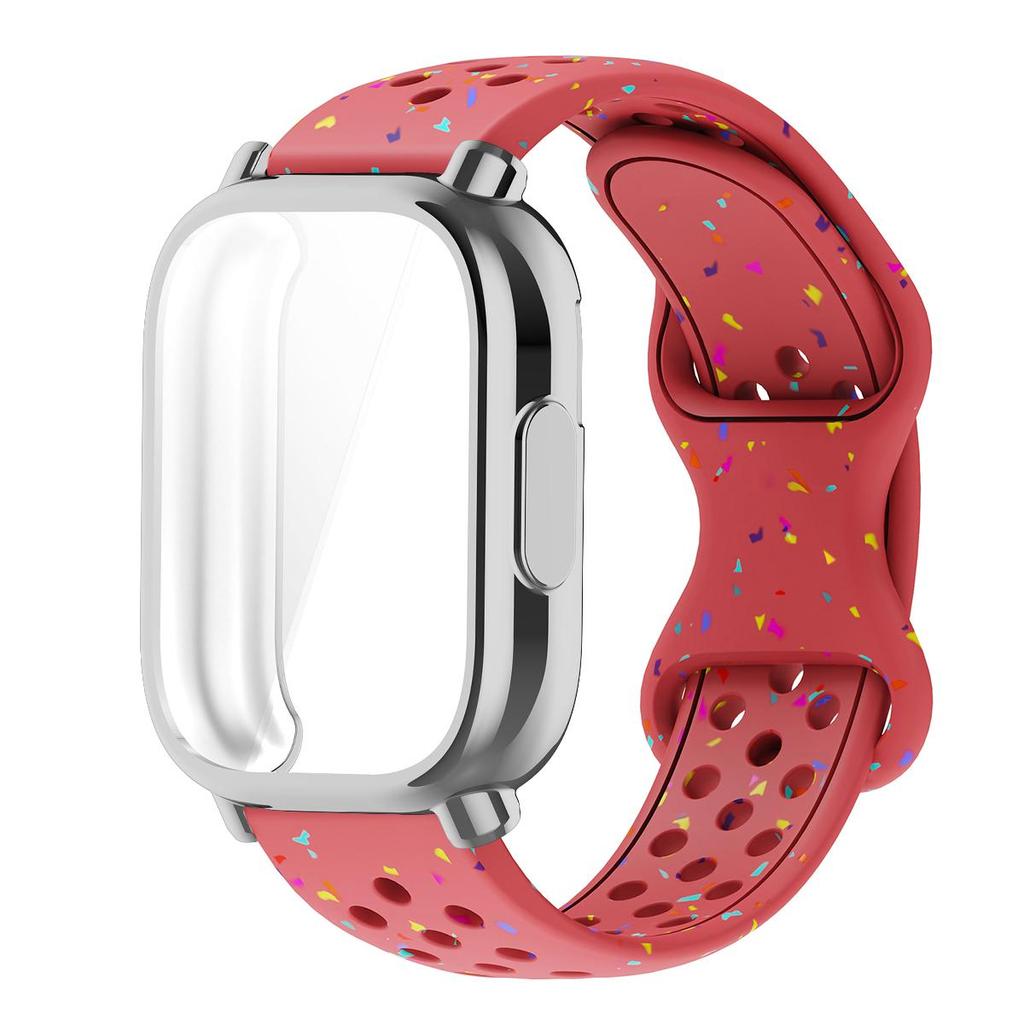 Ремешок+Чехол для Xiaomi Redmi Watch 5 active 5 Lite Защита Полное Покрытие Экрана ТПУ Мягкий Корпус и Силиконовый Дышащий Спортивный Ремешок