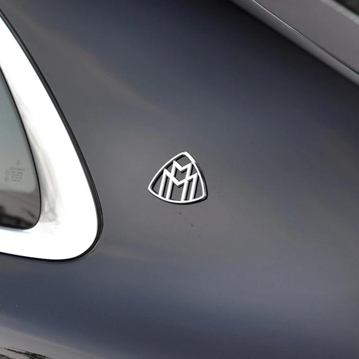 IONQP1 Maybach Logo Front Standing Metal Mark Emblem Auto Hood Rear Badge for Mercedes-Benz Maybach C E S Class S400 S500 S600