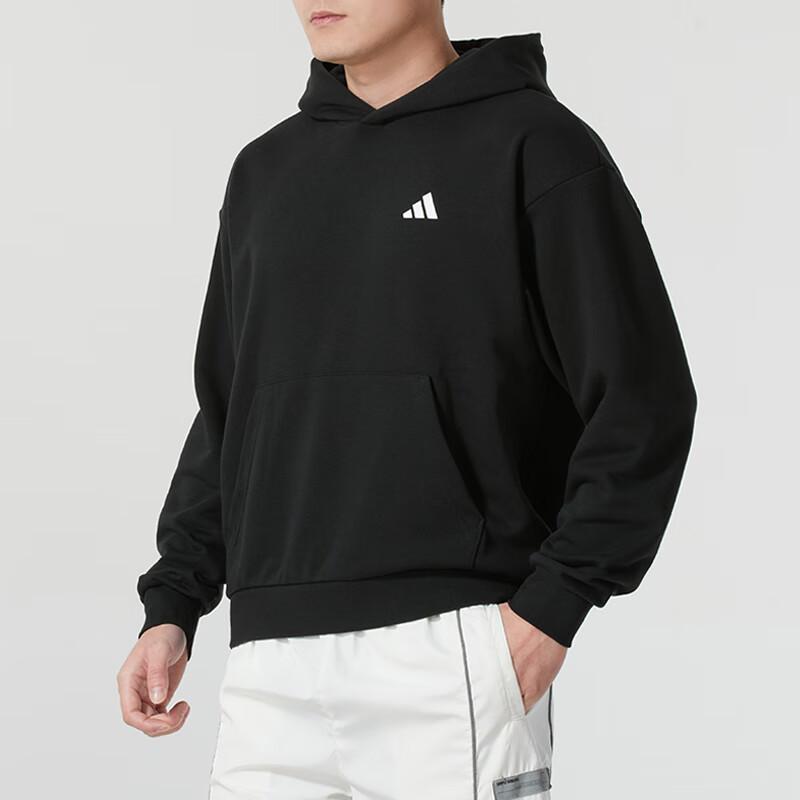 adidas Повседневная спортивная толстовка с капюшоном теплая дышащая мужская толстовка черная JN6765
