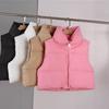 Short Down Cotton Vest 2025 New Solid Color Autumn and Winter Vest Jacket