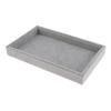 Elegant Velvet Stackable Jewelry Display Tray Necklace Organizer Gray