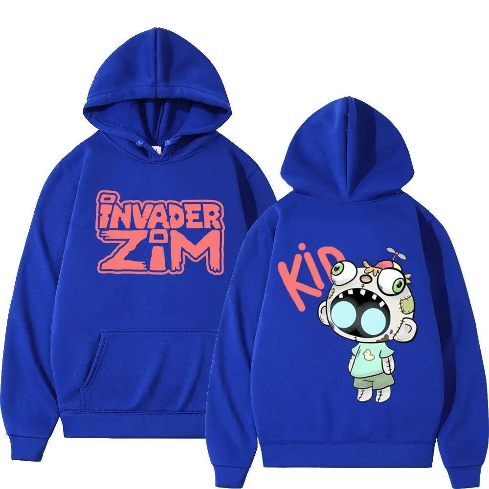Animation Invader Zim Cartoon Graphic Hoodies Men Women Autumn Winter Fleece Streetwear Tops