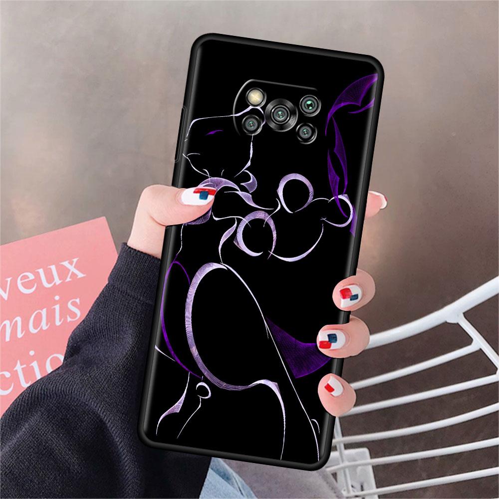 Чехол для телефона Xiaomi Mi Poco X3 NFC X4 M4 M3 Pro F1 F4 F3 GT C40 11T 11 Lite 5G Fundas Black Cover Pokemon Eevee Elves