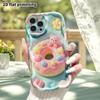 Phone case: 2D flat design, compatible with iPhone 18 17 16 15 14 13 Pro, donut, perfect Christmas and Halloween holiday gift