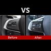 2Pcs Car Steering Wheel Buttons Frame Decoration Cover Trim Fit For BMW X1 F48 2016-18 2 Series Active Tourer F45 Accessories