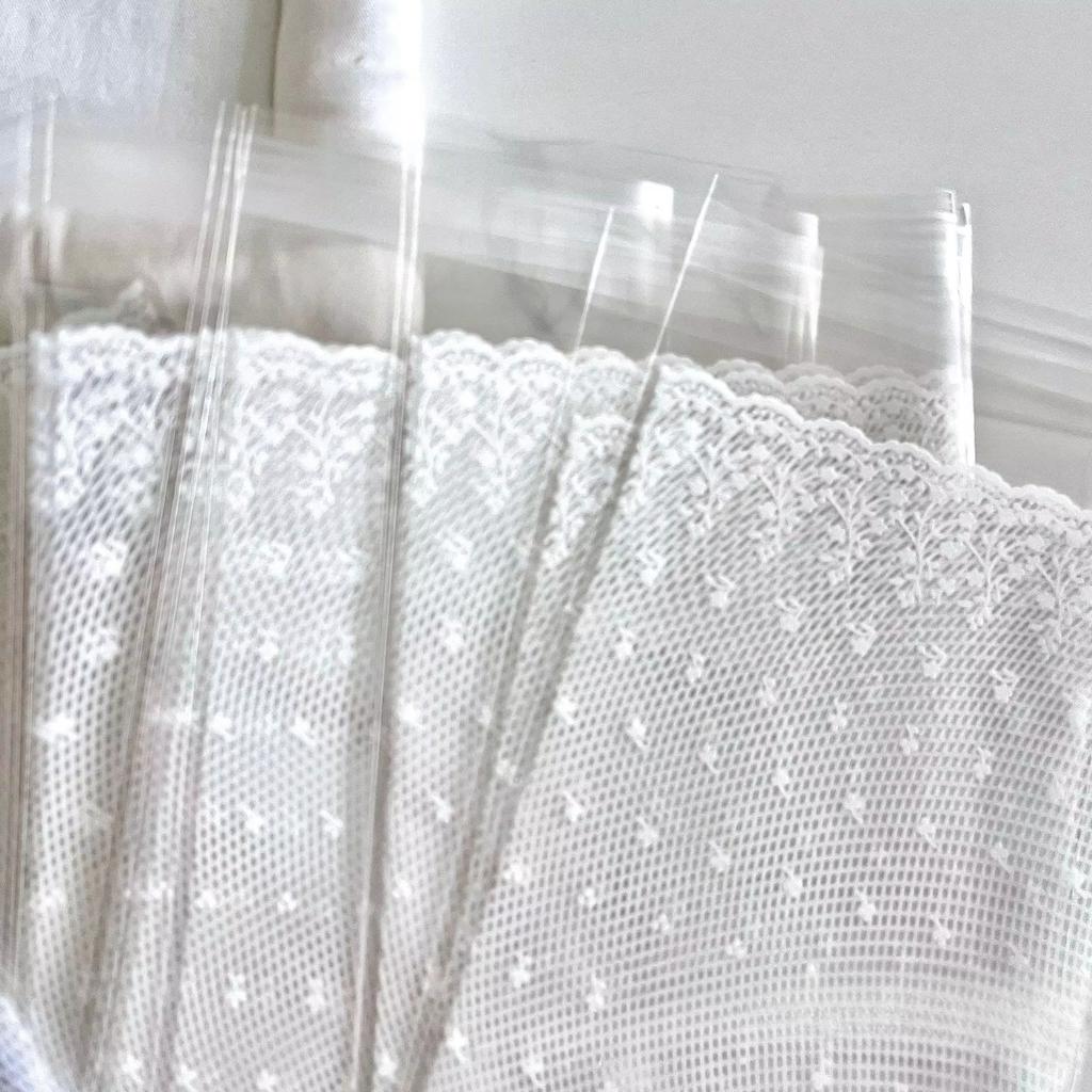 100 шт. Белый кружевной пакет из ОПП с самоклеящимся клапаном, эстетичный, для упаковки фотокарточек K-pop 3 дюйма, декоративный пакет, милая упаковка для подарков для карточек