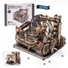 ROKR 3D Puzzle Electric Marble Run Spaceport Movable Model Multi-Play Mechanical Wooden 3D Wooden Puzzle Craft Kit DIY Craft Assembling Kill Time