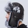 Winter Warm Men Hat Thick Rabbit Fur Ushanka Russia Natural Fur Trapper Ear Hats