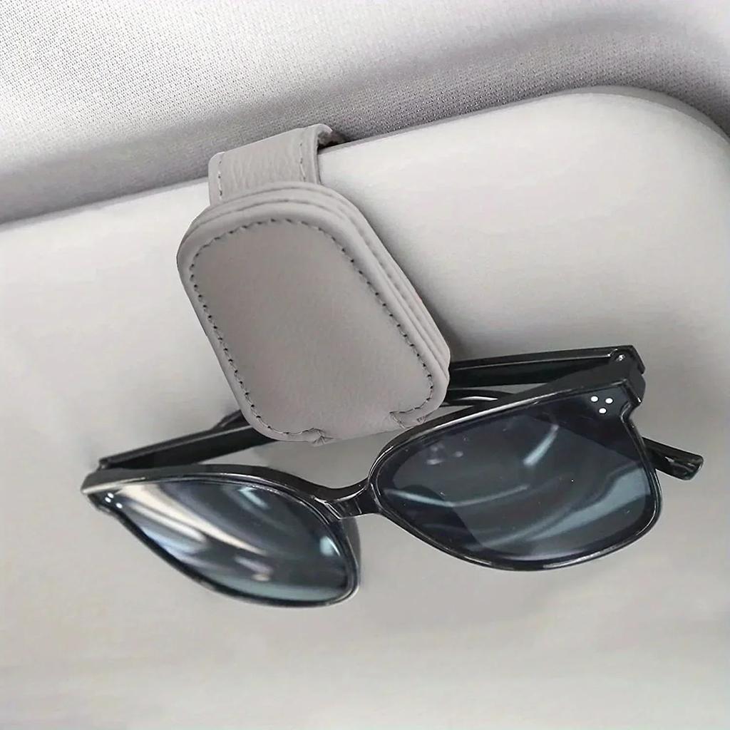 Sunglasses Holders For Car, Magnetic Leather Sunglasses Clip For Car Visor, Glasses Hanger Clip, Car Interior Visor Accessories