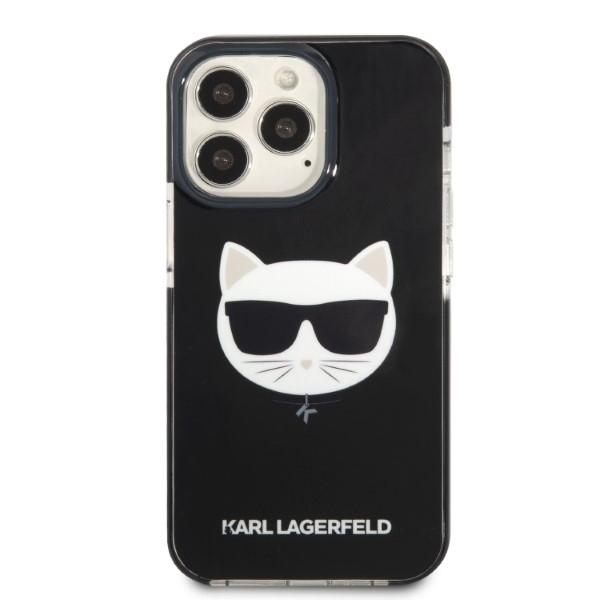 Etui do iPhone 13 Pro Karl Lagerfeld Choupette Head Czarne