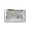 Vivienne Westwood Металлический мятый тонкий длинный кошелек-кардхолдер на молнии 54020004w L00a7 Q401