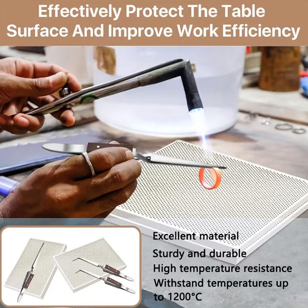 5PCS set Jewelry Soldering Portable Set Soldering Boards Locking Tweezers Iron Material for Precise and Efficient Welding
