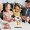 1 Set DIY Solar Artificial Satellite Model Kit Educational Handmade Wooden Puzzle Satellite Model Kids Science Exploration Projects STEM Toy Space