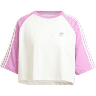 Оригинальные Adicolor Sports Casual Comfortable Short Sleeve T Shirt Women Tops White Deep-Purple IZ2827