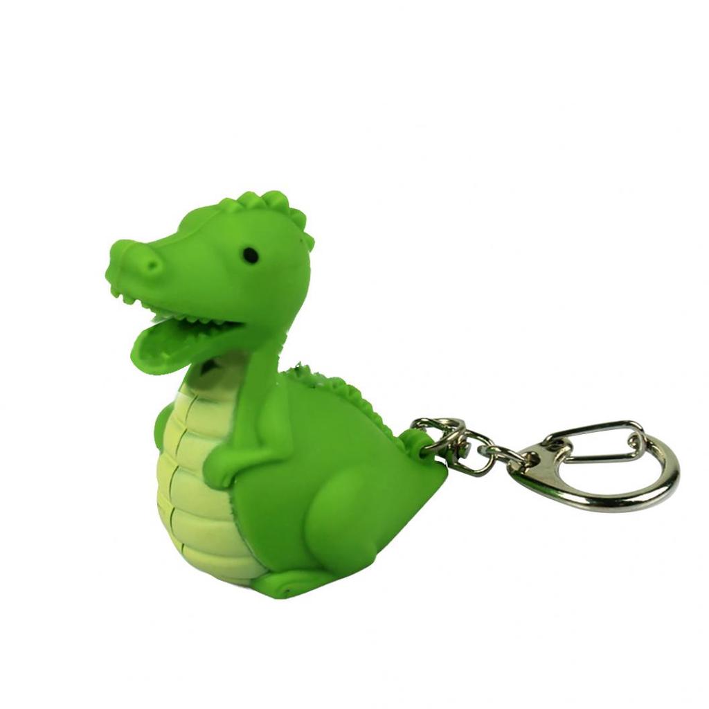 Creative LED Light Sound Cute Dinosaur Keychain Pendant Decor Key Ring Ornament